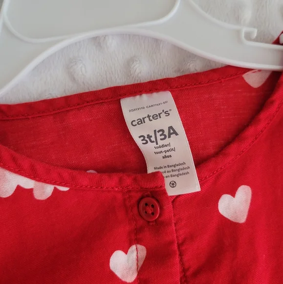 Red Heart Patterned Cardigan For Baby Girl - Picture 4 of 4